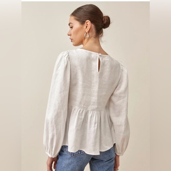 REFORMATION Rumi Linen Top - worn once! Size M - Picture 2 of 5